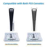 iPlay Multifunctional Cooling Stand with Charging for PS5/PS VR2 Controller-White(HBP-6478)(Not for PS5 Slim)