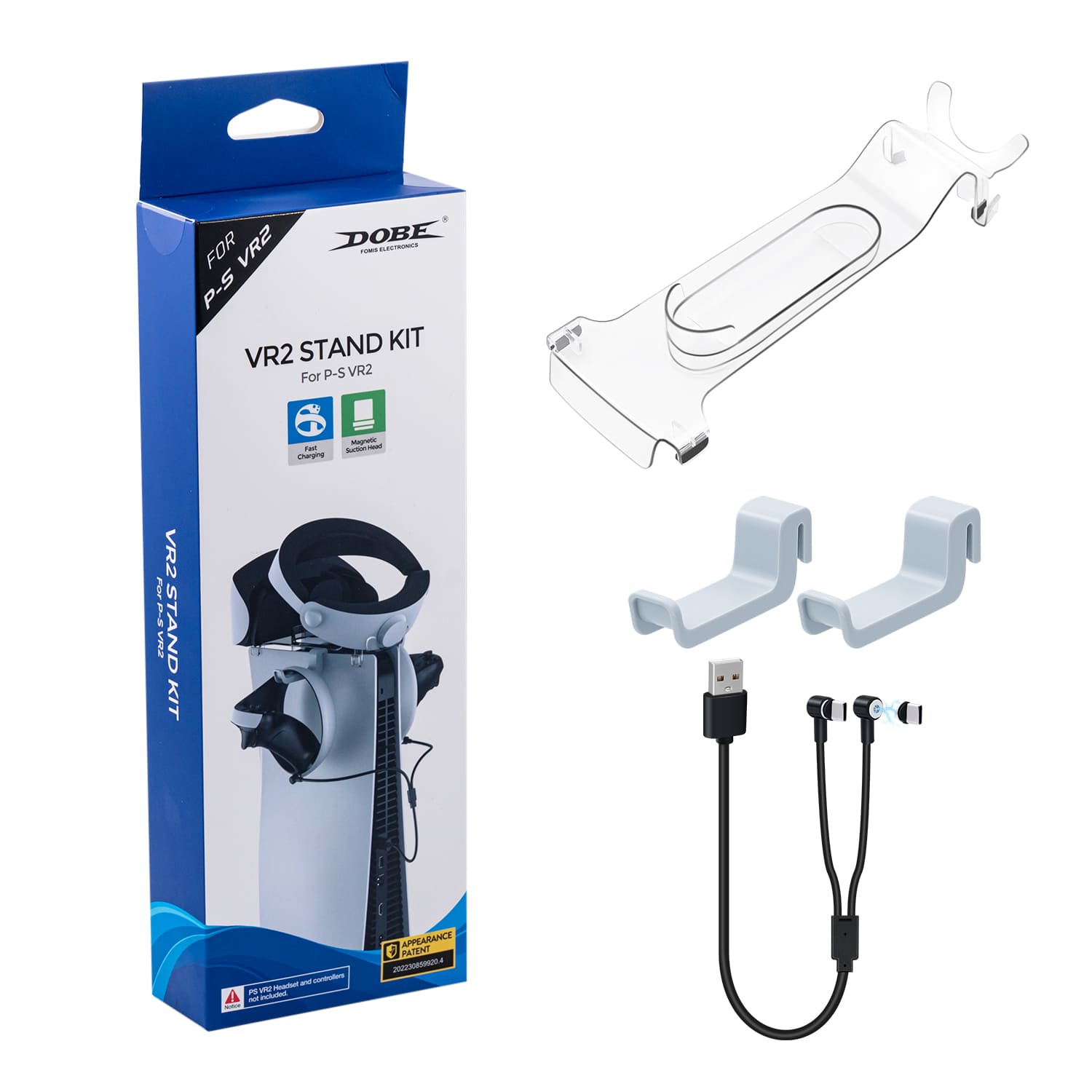 DOBE Stand Kit with Charging Cable for PS5/PS VR2 Controller 