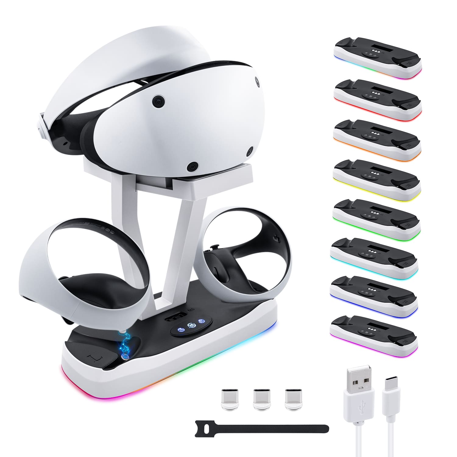 JYS Magnetic Charging Display Stand for P5 VR2 Controller-White(JYS-P5 – SupremeGameGear