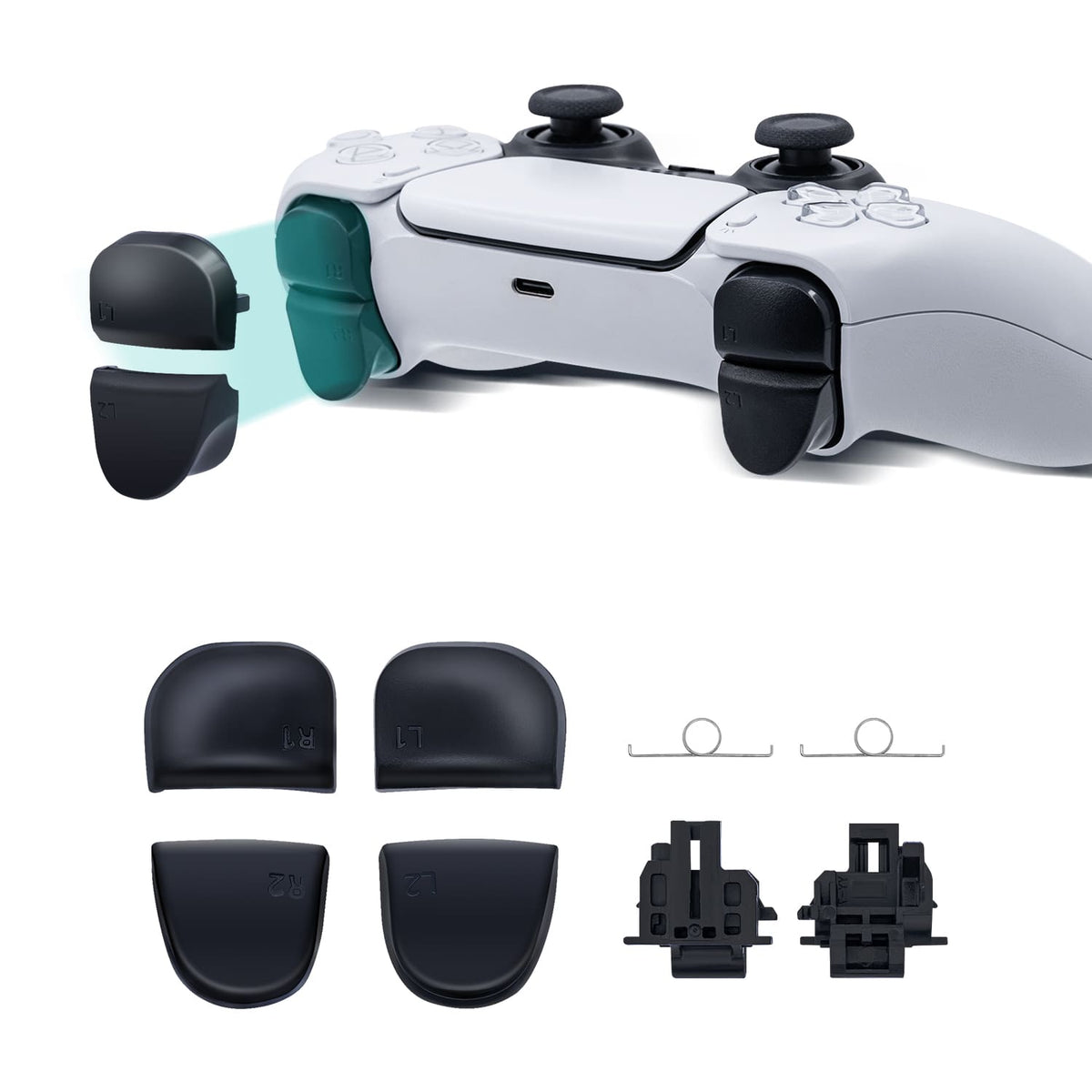 LR1 LR2 with Spring for PS5 Controller-Black – SupremeGameGear