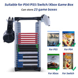 DOBE Game Disc Storage Stand for PS4/PS5/Nintendo Switch/Xbox Game Card-Black&White(TY-2847)