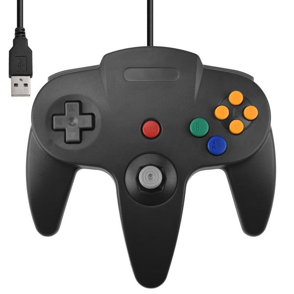 USB N64 Controller for PC Windows Black – SupremeGameGear