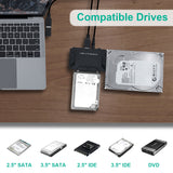 USB 3.0 to IDE/SATA Hard Drive Adapter for PC - EU Plug