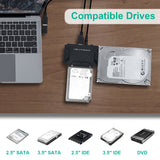 USB 3.0 to IDE/SATA Hard Drive Adapter for PC - UK Plug