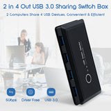 4-Port USB 3.0 Switch Selector for PC/Laptop