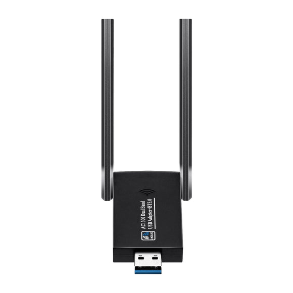 2 In 1 AC1300Mbs USB Wifi Bluetooth Wireless Adapter for PC (WB805)