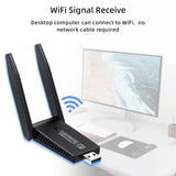 2 In 1 AC1300Mbs USB Wifi Bluetooth Wireless Adapter for PC (WB805)