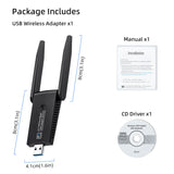 2 In 1 AC1300Mbs USB Wifi Bluetooth Wireless Adapter for PC (WB805)