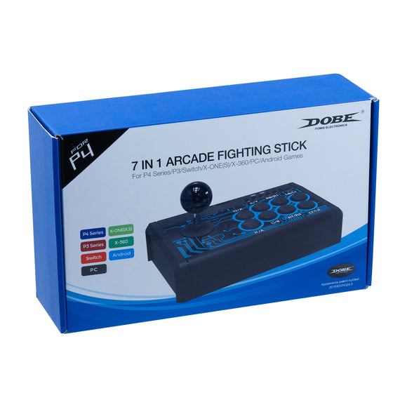 DOBE 7 In 1 Mini Arcade Fighting Stick for PS4/PS3/Xbox One/Xbox 360/Nintendo Switch/Android/Windows PC (TP4-1886)