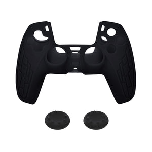 Non-Slip Silicone Protective Case With Thumbstick Cap For PS5 Controller - Black
