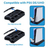Vertical Cooling Stand with Game Storage Slot for PS5 DE/UHD（KJH-P5-010-2）