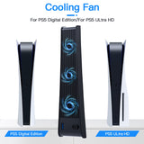 External Cooling Fan for PS5 DE/UHD Console - Black (Not for PS5 Slim)