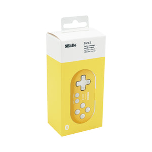 8Bitdo Zero 2 Bluetooth Gamepad for Nintendo Switch/Windows/Android/macOS/Raspberry Pi - Yellow (80EH)