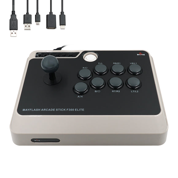 Mayflash F300 Elite Arcade Stick with Sanwa Button & Joystick for For PS4/PS3/XBOX ONE/XBOX 360/PC/Android/Nintendo Switch/NEOGEO mini