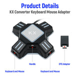 KX USB Keyboard & Mouse Converter for Nintendo Switch/Xbox One/PS4/PS3