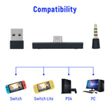 MayFlash PodsKit Bluetooth USB Audio Adapter for Nintendo Switch/PS4/PC (NS003)