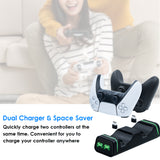 DOBE Dual Controller Charging Dock for Switch Pro/PS5/Xbox Elite 2/Xbox Series S/Series X/Google Controller (TYX-0613B)