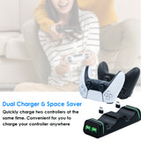 DOBE Dual Controller Charging Dock for Switch Pro/PS5/Xbox Elite 2/Xbox Series S/Series X/Google Controller (TYX-0613B)