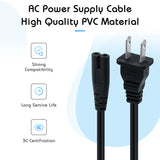 1.5M AC Power Cord for PS5/PS4/PS3/PS2/PS1/XBOX ONE/XBOX ONE S/XBOX ONE X/Xbox Series X/S - US Plug