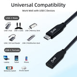 0.6M USB 3.1 10Gbps Type-C Extension Cable for Nintendo Switch/Switch OLED/Oculus Quest/Laptop