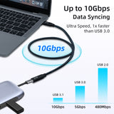 0.6M USB 3.1 10Gbps Type-C Extension Cable for Nintendo Switch/Switch OLED/Oculus Quest/Laptop