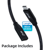 0.6M USB 3.1 10Gbps Type-C Extension Cable for Nintendo Switch/Switch OLED/Oculus Quest/Oculus  Quest 3/Laptop