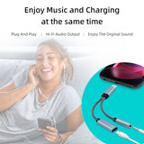 2 in 1 USB-C to 3.5mm Audio Charger Adapter for Mobile Phone/Macbook/iPad