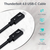 1 Meter Thunderbolt 4.0 USB-C Cable for Mobile Phone/Macbook/Ipad