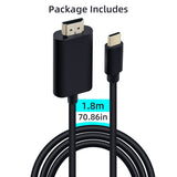 USB 3.1 Type C to HDMI Cable for Mobile Phone/Laptop/PC-Black (AG9310)