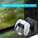 Game Controller Display Stand for PS3/PS4/PS5/Nintendo Switch Pro/Xbox Series X|S Controller - Transparent (HBX-433)