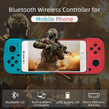 Wireless Mobile Gaming Controller for iOS/Android Mobile Phones/PS3/PS4/Nintendo Switch/Switch OLED/PC - Blue/Red (BSP-D3)