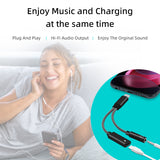 2 in 1 USB-C to 3.5mm Audio Charger Adapter for Mobile Phone/Macbook/iPad