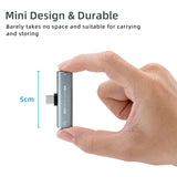 2 in 1 USB-C to 3.5mm Audio and PD Charger Adapter for Mobile Phone/Macbook/iPad Pro - Grey (A00-11)