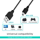 1 Meter USB to mini USB Power Charge Cable for PS3 Controller/Mini Port Device - Black