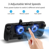 JYS LED Cooling Fan with Kickstand for Steam Deck/Nintendo Switch/Switch OLED - Black (JYS-SD006)