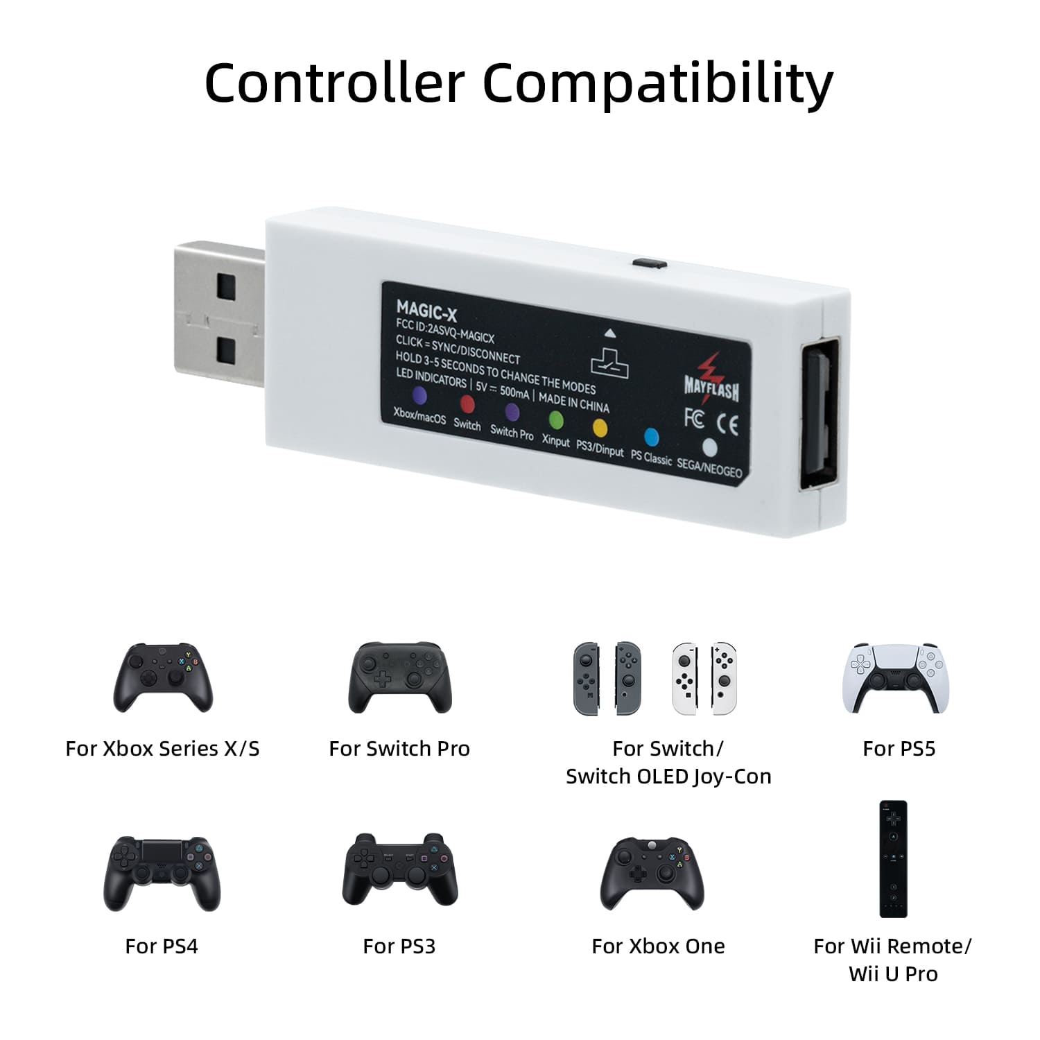Mayflash MAGIC-X Wireless Bluetooth Controller Adapter for Xbox Series ...