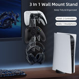 iPlay Wall Mount Stand for PS5/PS4/Xbox/Nintendo Switch Controller & Headphone - Transparent (HBX-430)