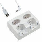 4 in 1 Controller Charger Dock for Wii Remote White