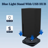 Blue Light Vertical Stand with 4-Port USB2.0 HUB for Xbox Series X (KJH-XSX-006)