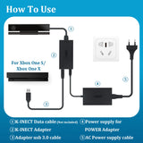 Kinect 2.0 Sensor Adapter With Power Supply for Xbox One Slim/Xbox One X/PC - EU Plug